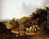 Taking Refreshments Outside A Village Inn by George Morland